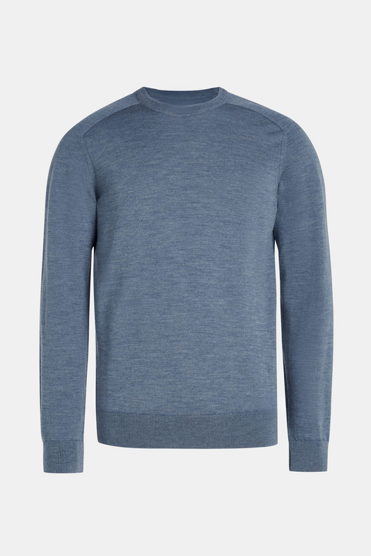 Merino Wol Gebreide Pullover voor Mannen Stijlvolle en Ademende Trui