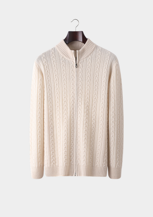 NOBEL Extrafijne Merino Kabel Cardigan - Nobel Wear