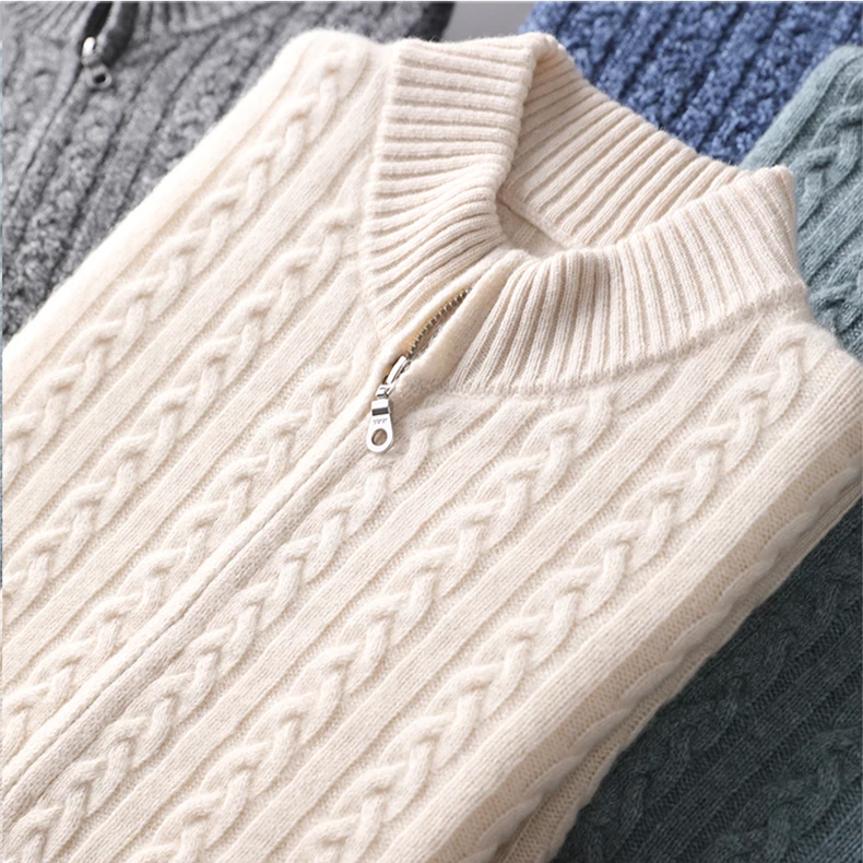 NOBEL Extrafijne Merino Kabel Cardigan - Nobel Wear